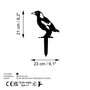 Aberto Design Bird 03 - Objeto Decorativo de Metal Negro